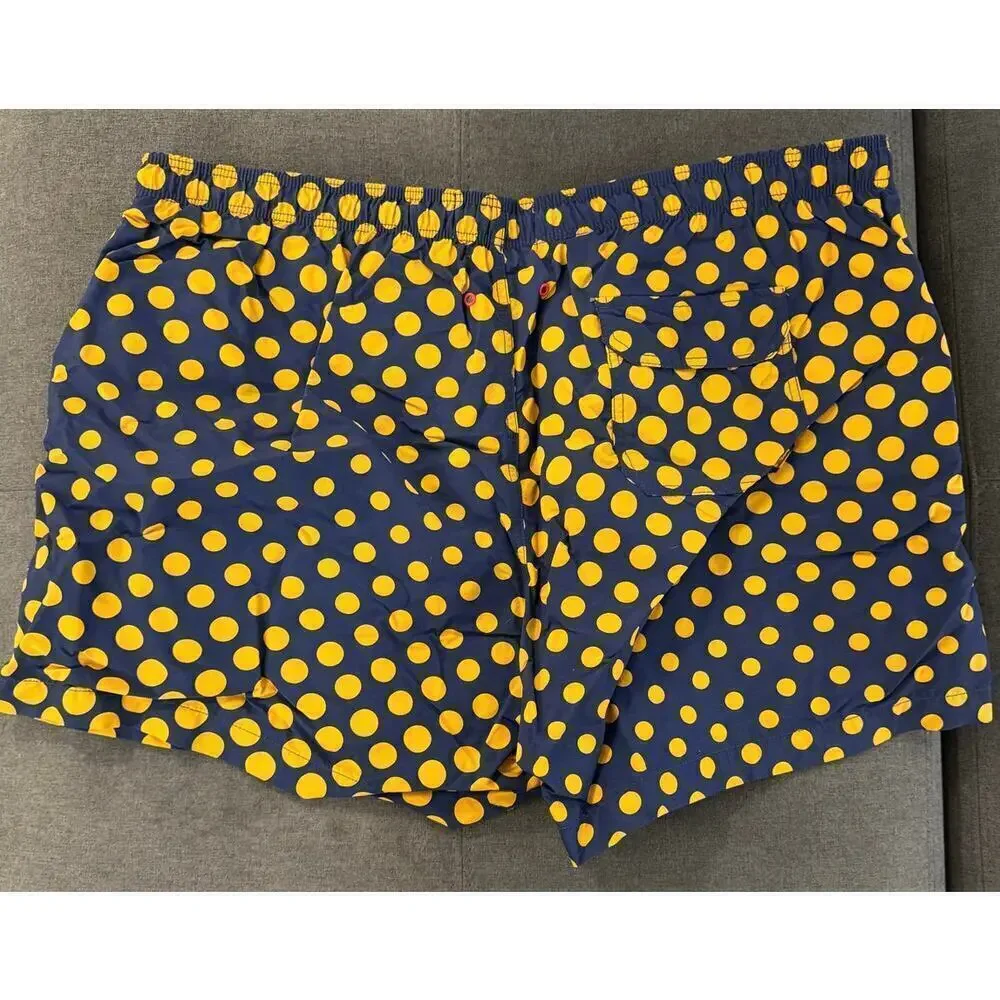 Solid & Striped Navy Orange Ombre Polka Dot The Classic Swim Trunks Size XXL